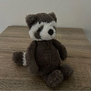 Jellycat Bashful Raccoon small 8” retired, rare, no tags!